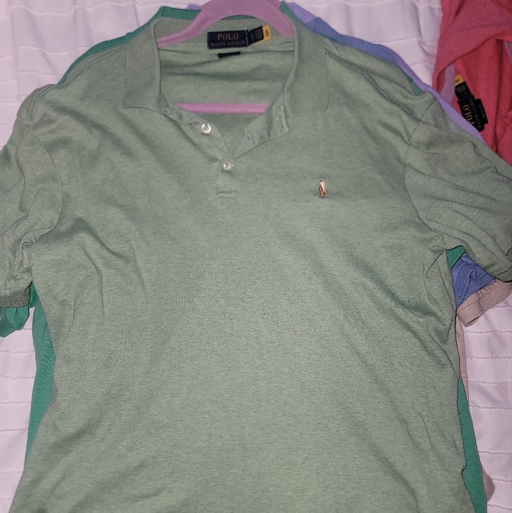 POLO RALPH LAUREN MENS (Olive Green) L POLO SHIRT
